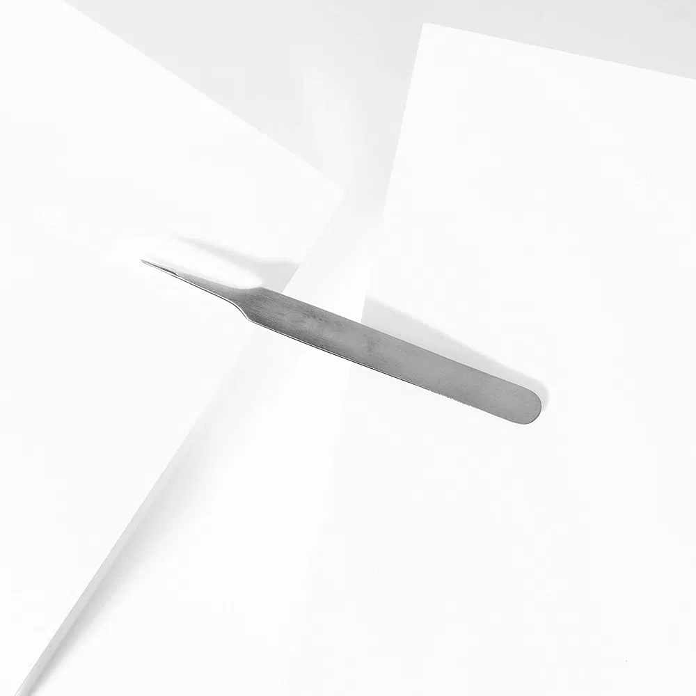 21466 Stainless Steel Tweezers with 1PC/ Bllister Card