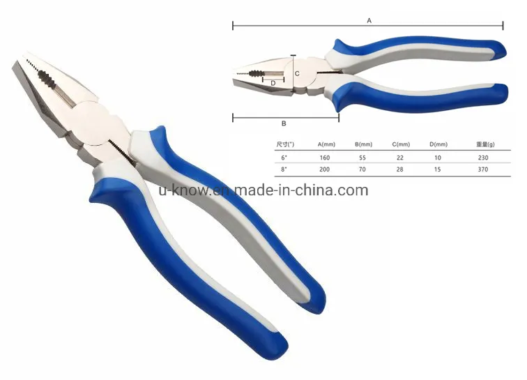 6" -8"Combination Pliers with Soft Grip Pliers Cutting Pliers