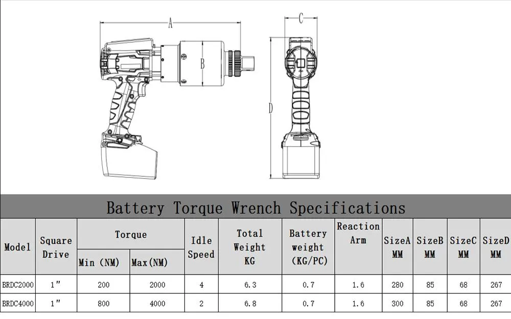 Battery Torque Wrench Nutrunners Torque Gun
