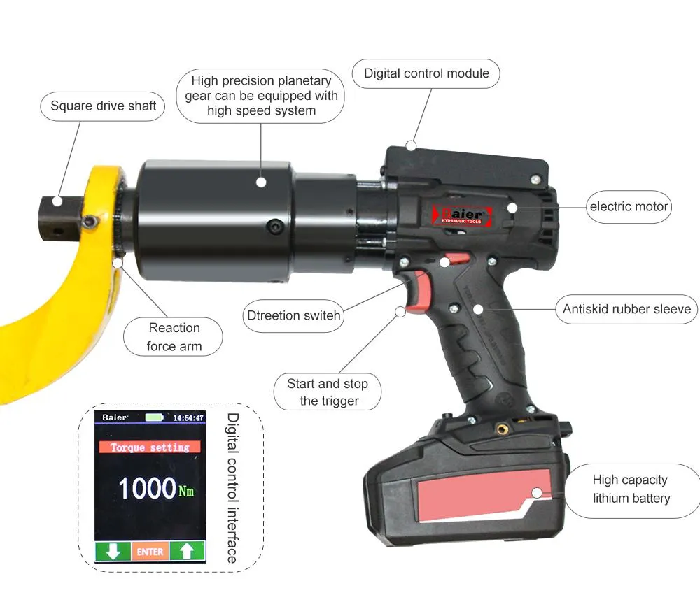 Battery Torque Wrench Nutrunners Torque Gun