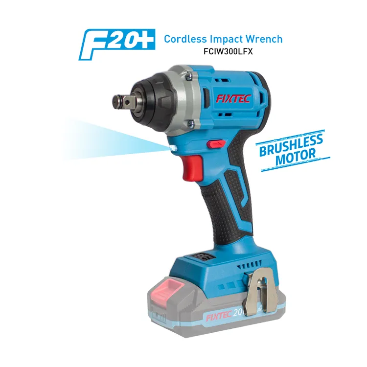 Fixtec 300n. M 1/2" Cordless 20V Cordless Brushless Electric Impact Wrench for Tire