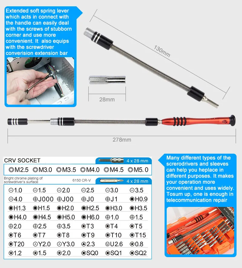 Jakemy Promotional 58 in 1 General Household Use Screwdriver Tool Kit