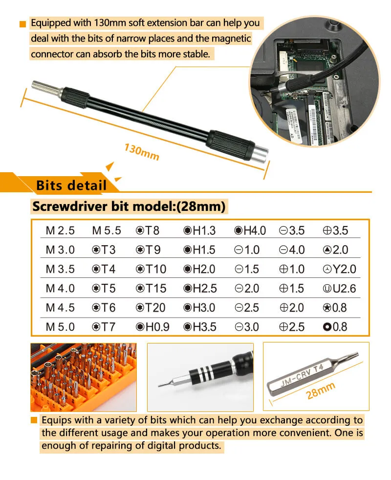 Jakemy Well Designed 45 in 1 Precision Screwdirver Set Tool Kit
