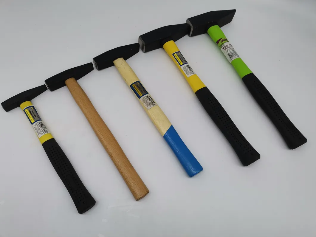 Machinist′s Hammer Drop Forged Steel Fiberglass Handle with Wood Handle