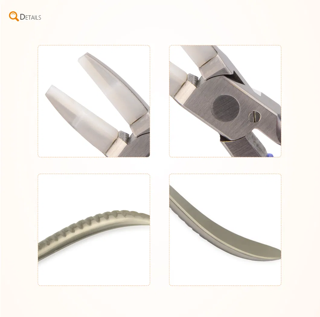 Multi-Purpose Adjusting Optical Pliers with Wide Plastic Head 155mm