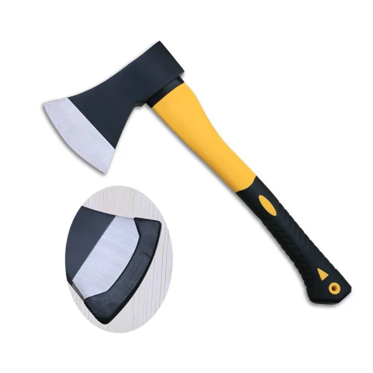 Multi-Purpose Hatchet Broad Felling Working Axe Ax with Curved Fiberglass Handle Hand Tool